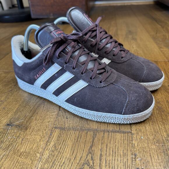 adidas Other - Adidas Gazelle Mens Sz 10 Deep Burgundy Plum White Sole Sneaker